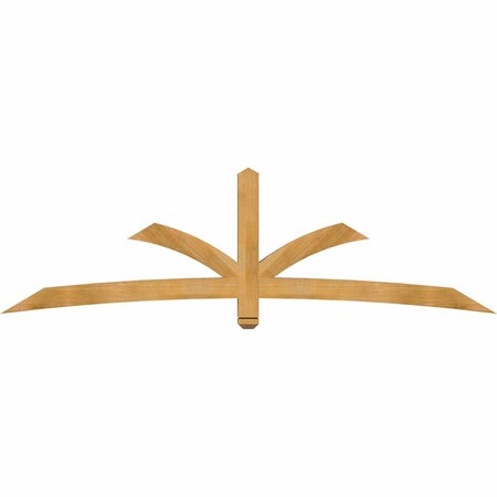 Ekena Millwork Davenport Rough Sawn Timber Gable Bracket, Western Red Cedar, 96"W x 28"H x 4"D x 4"F, 7/12 Pitch GBW096X28X0404DAV00RWR